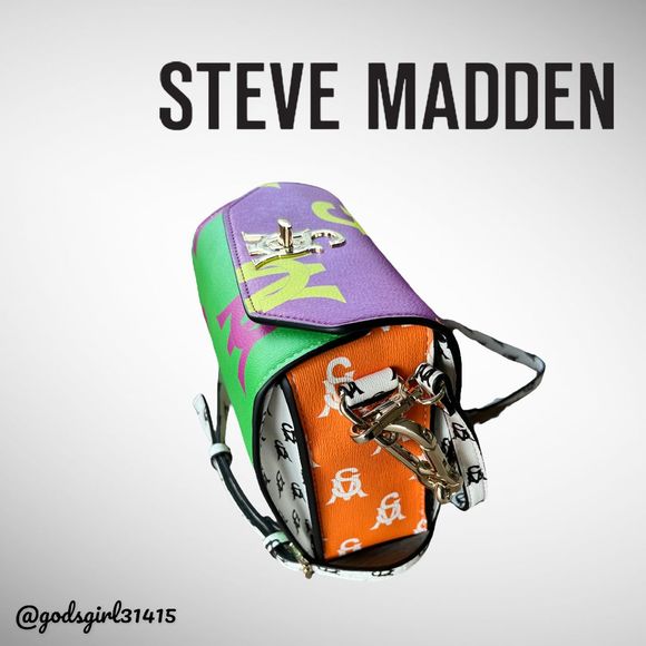 NWT 🦄 Steve Madden BKinder Green Multi Crossbody Bag Purse (BSpeedy Mini) - Picture 3 of 12